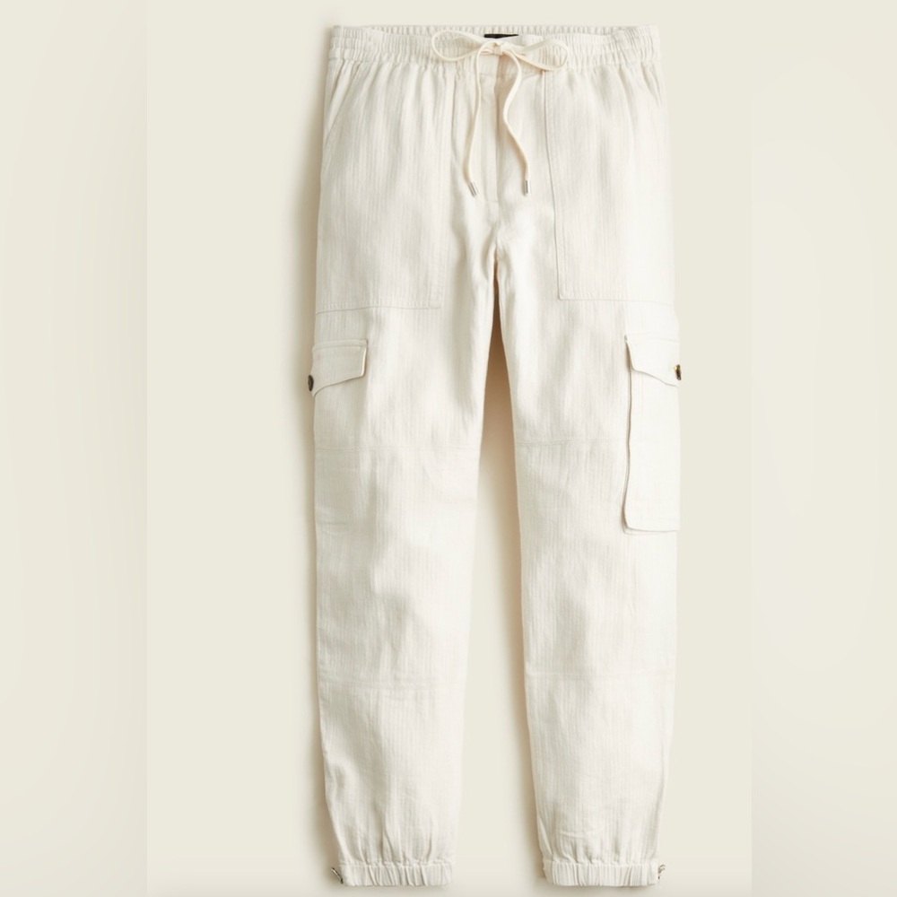 J. Crew Linen-Blend Cargo Pants
